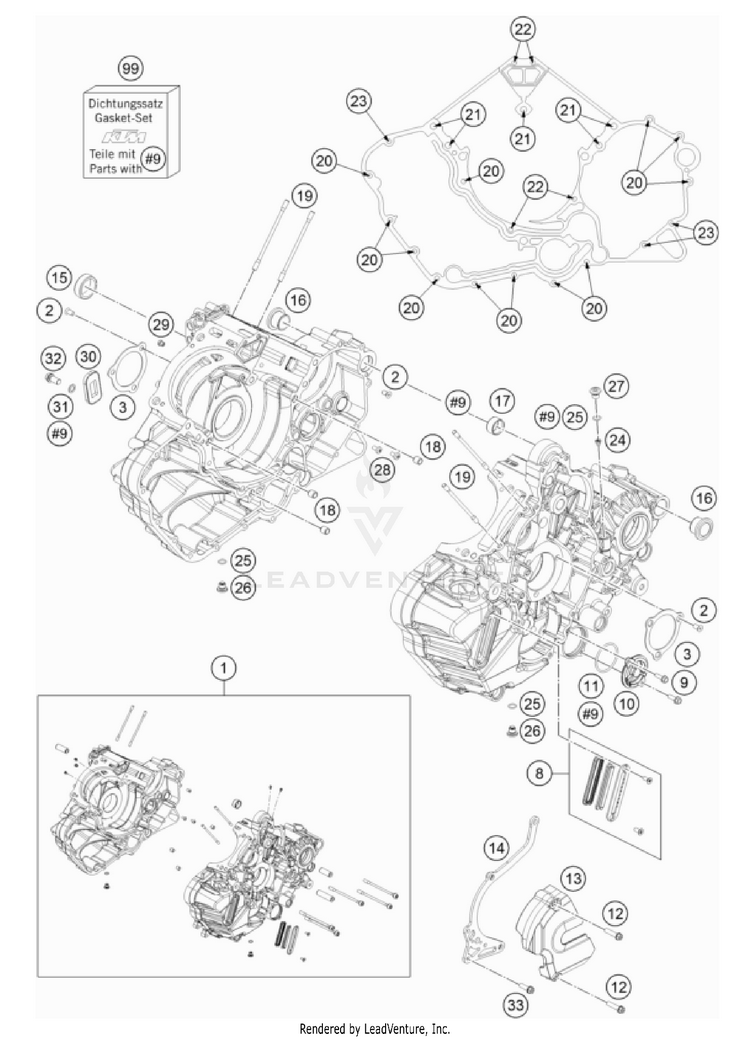 Engine Case 1290 SuperDuke GT Engine - 2023 Schematic