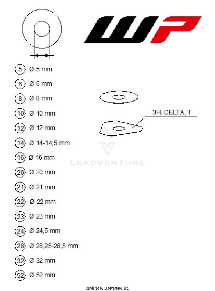Wp Shims For Setting 500 EXC-F CHASSIS - 2026 Schematic