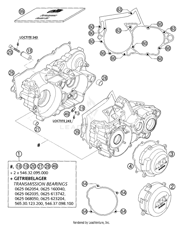 Engine Case 300 MXC Engine - 2004 Schematic