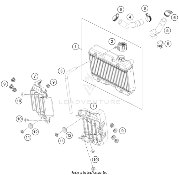 Cooling System 50 SX FE ENGINE - 2024 Schematic