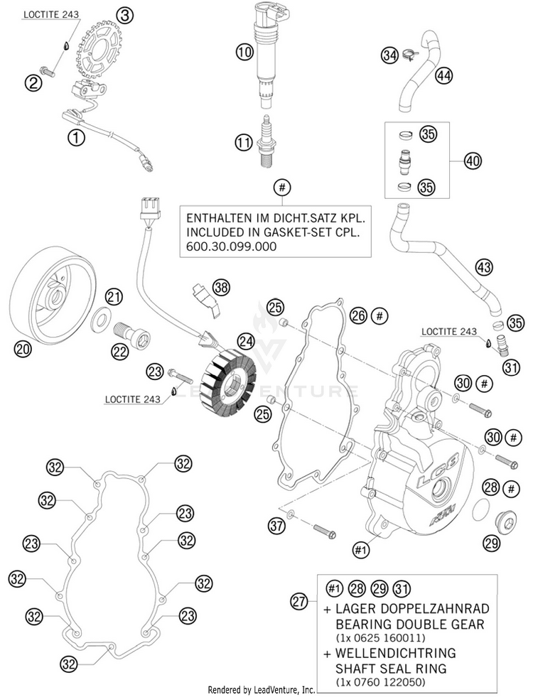 Ignition System 990 Supermoto T Engine - 2010 Schematic