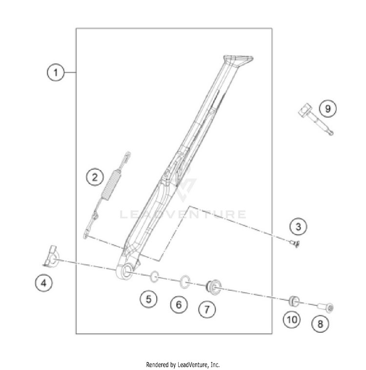 Side / Center Stand 500 EXC-F CHASSIS - 2026 Schematic