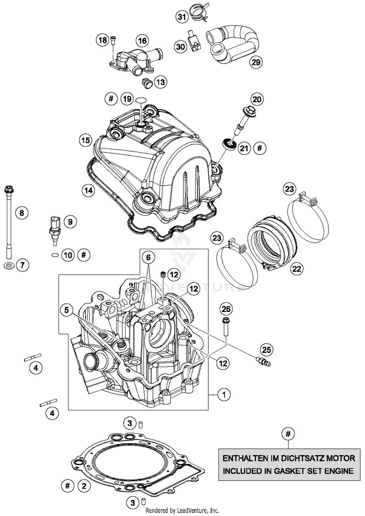 Cylinder Head 690 ENDURO R ENGINE - 2017 Schematic