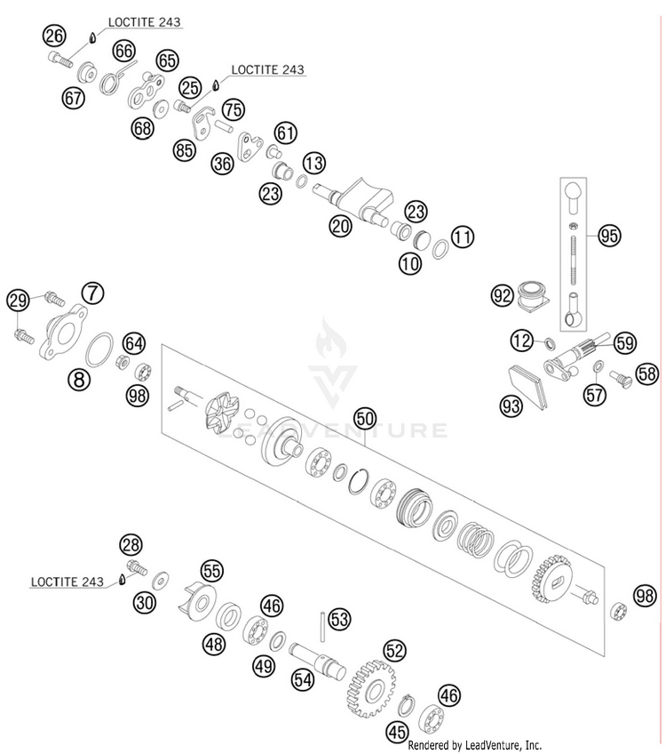 Exhaust Control 105 SX Engine - 2011 Schematic