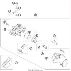 Brake Caliper Rear Schematic