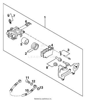 Brake Caliper Rear Schematic