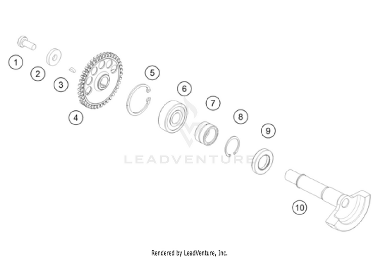 Balancer Shaft 300 XC TPI Engine - 2022 Schematic