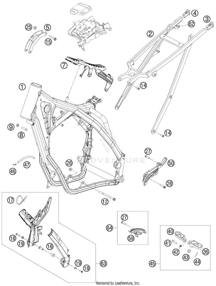 Frame 250 SX Chassis - 2011 Schematic