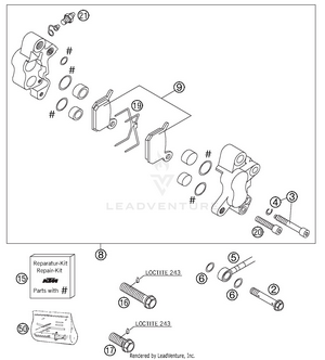 Brake Caliper Front Schematic