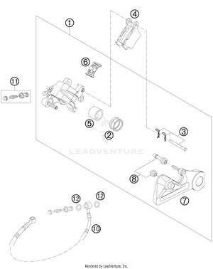 Brake Caliper Rear Schematic