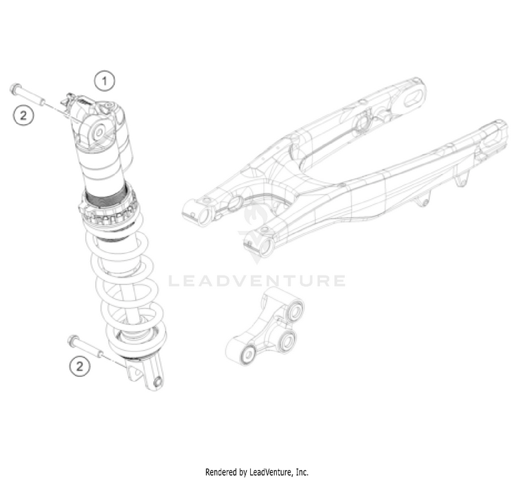 Shock Absorber 250 SX-F CHASSIS - 2023 Schematic