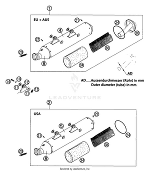 Exhaust Silencer Schematic