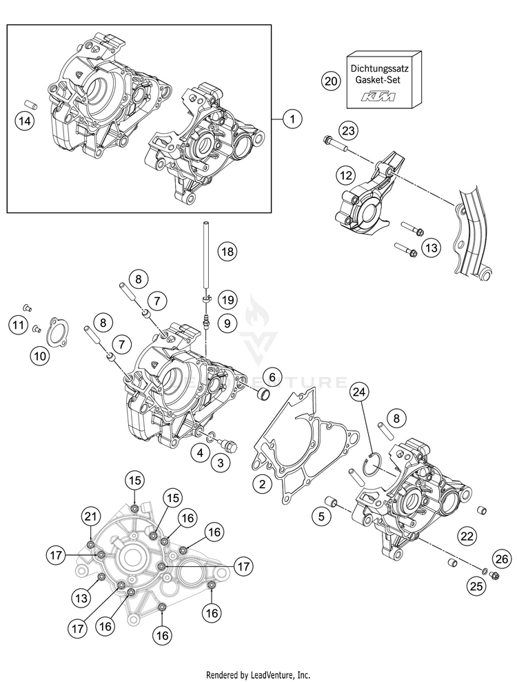 Engine Case 50 SX Engine - 2021 Schematic