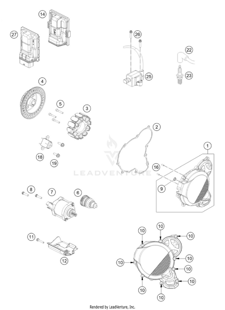 Ignition System 250 XC ENGINE - 2024 Schematic