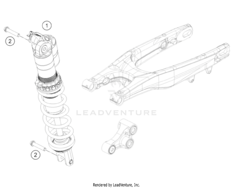 Shock Absorber 350 SX-F CHASSIS - 2023 Schematic
