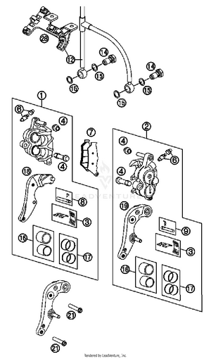 Brake Caliper Front Schematic