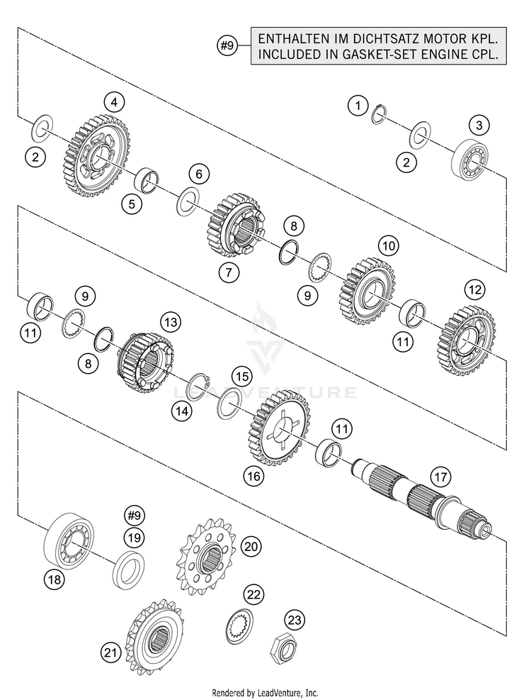 Transmission Ii - Countershaft 1290 SUPER ADVENTURE R ENGINE - 2019 Schematic