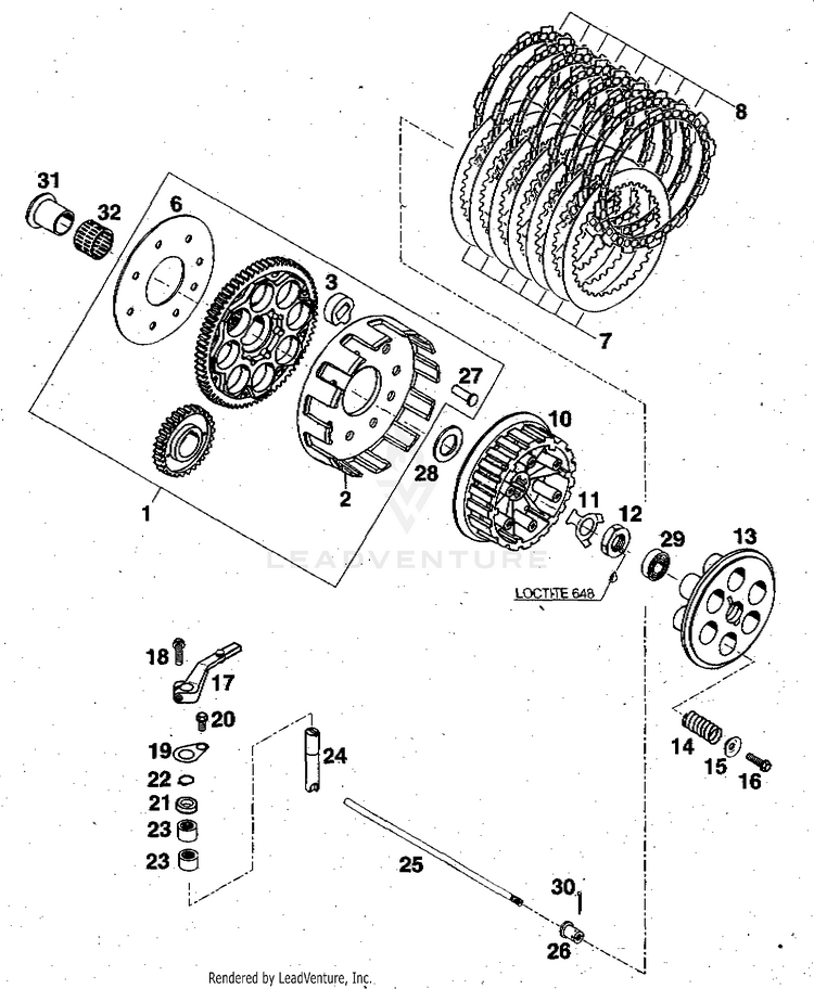 Clutch 620 RXC-E Engine - 1997 Schematic
