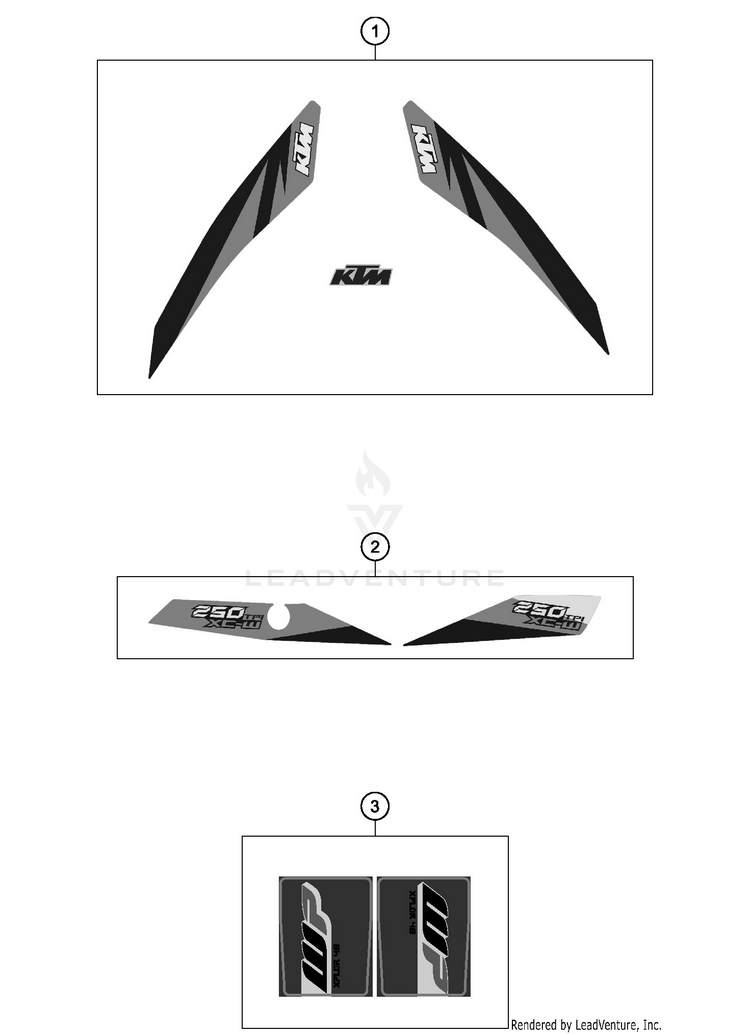 Decal 250 XC-W TPI CHASSIS - 2018 Schematic