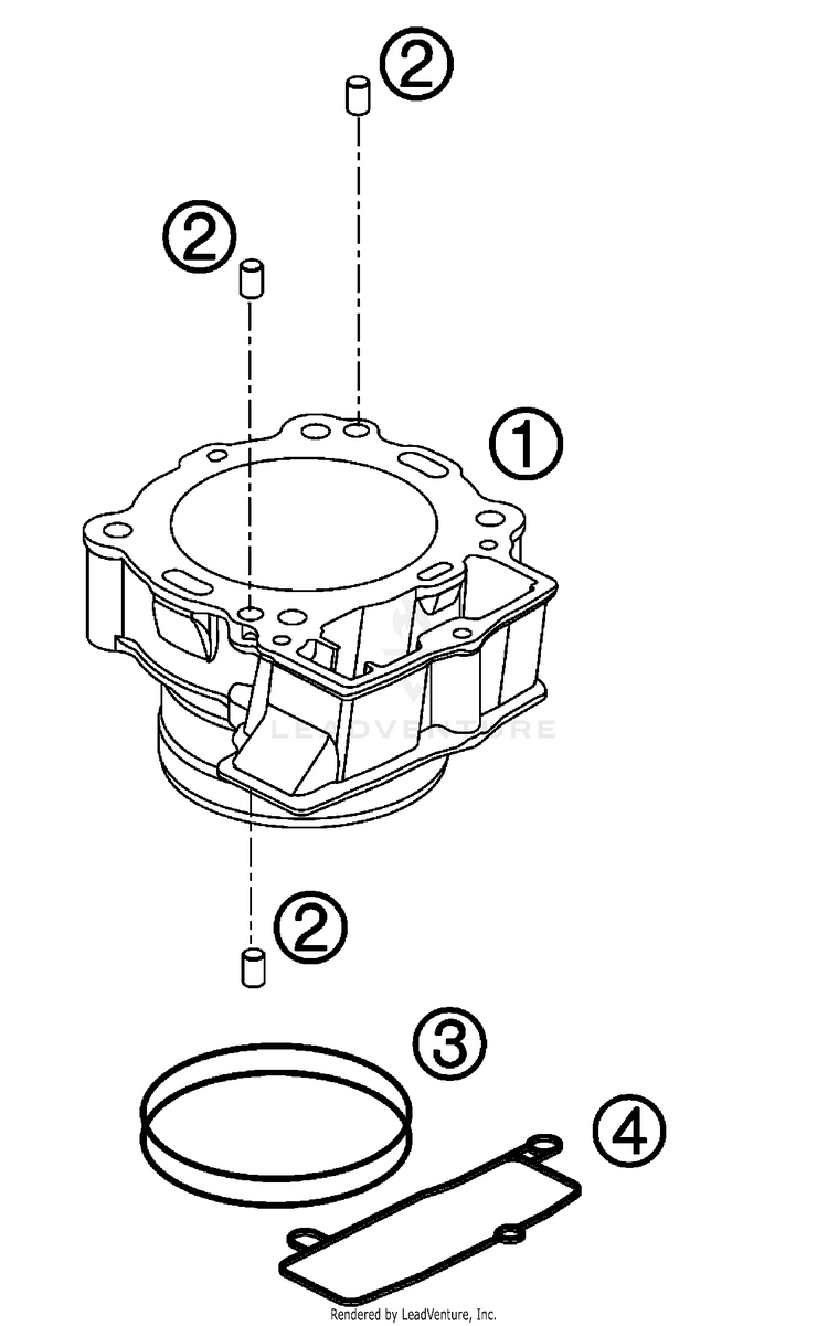 Cylinder 505 SX-F Engine - 2008 Schematic