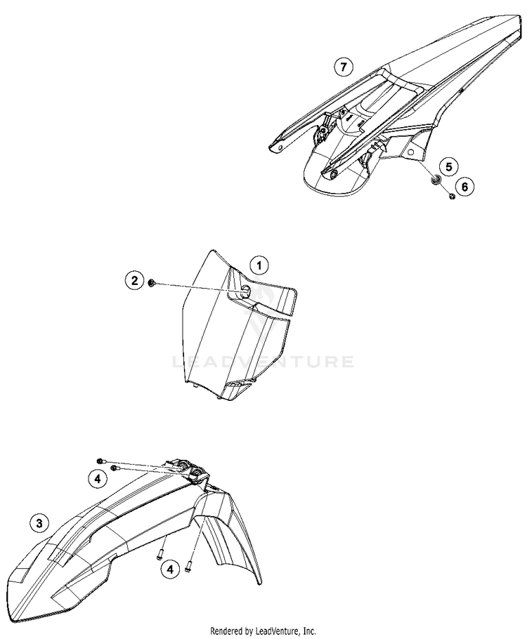 Mask, Fenders 300 XC CHASSIS - 2017 Schematic