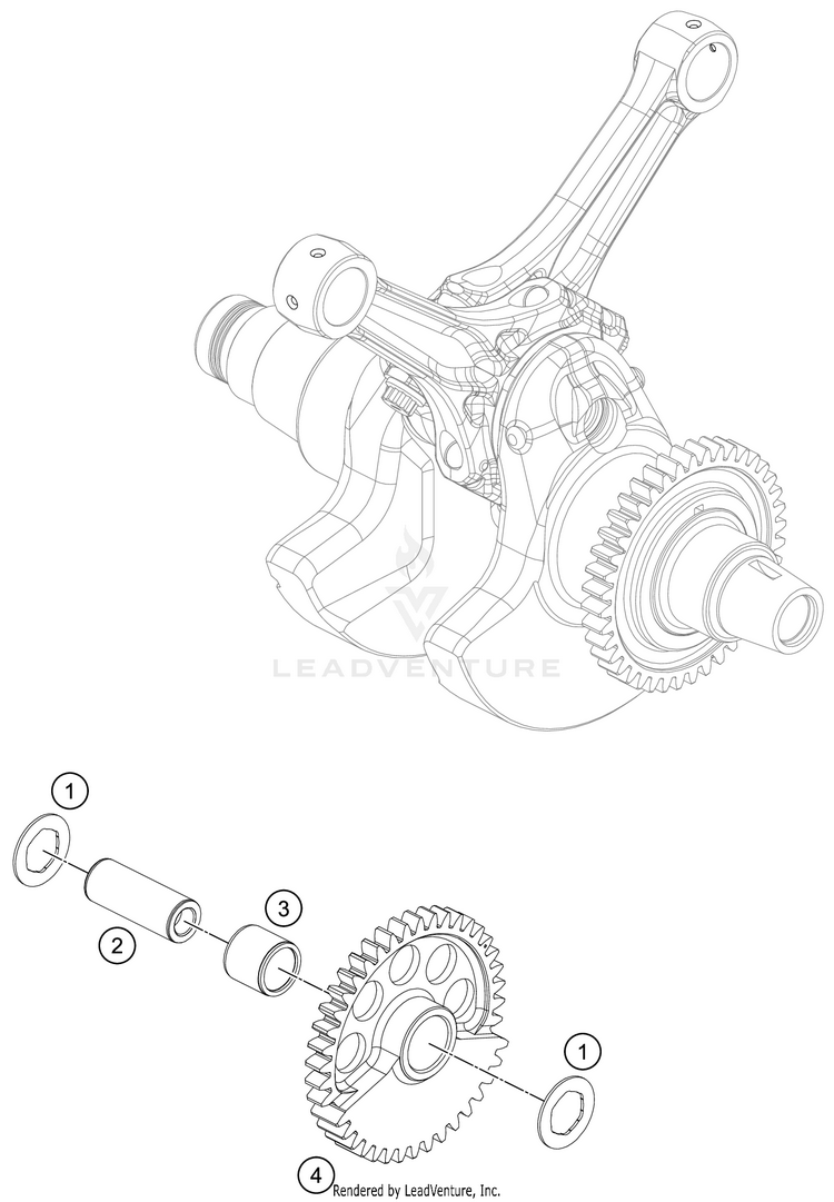 Balancer Shaft 1290 SUPER ADVENTURE S ENGINE - 2020 Schematic
