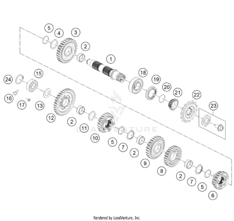 Transmission Ii - Countershaft 350 EXC-F ENGINE - 2024 Schematic