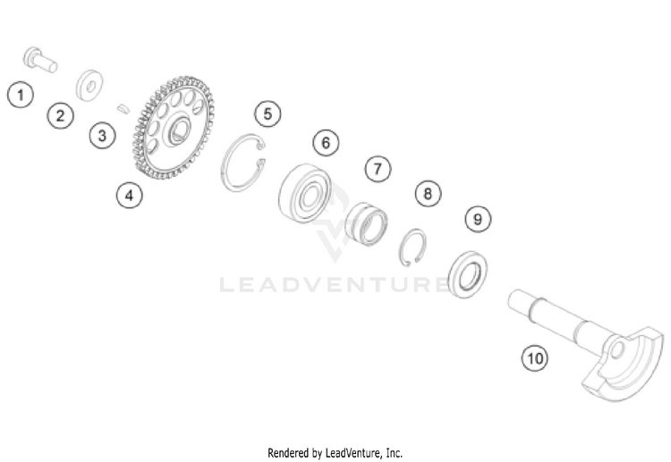 Balancer Shaft 250 SX Engine - 2023 Schematic