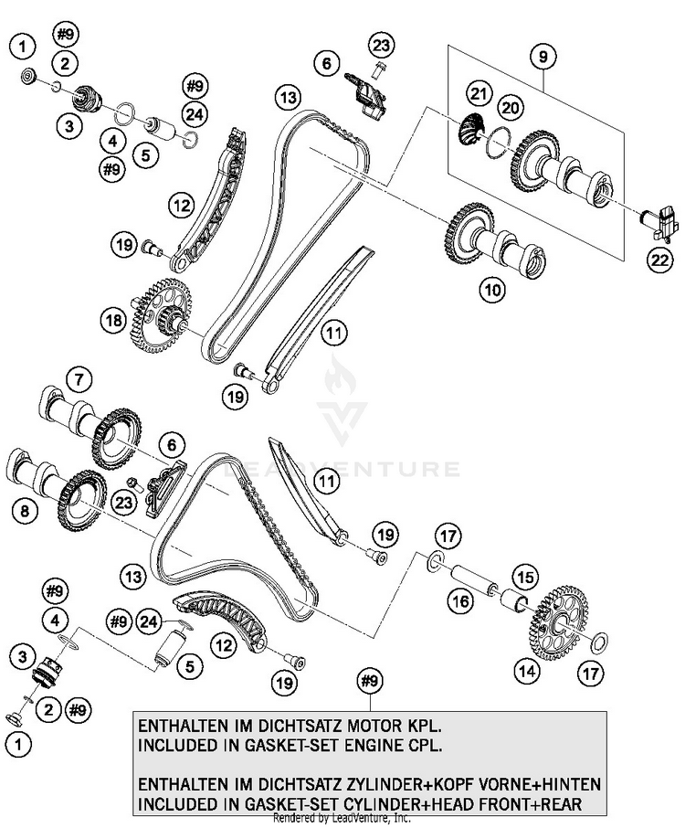 Timing Drive 1290 SUPER ADVENTURE R ENGINE - 2018 Schematic