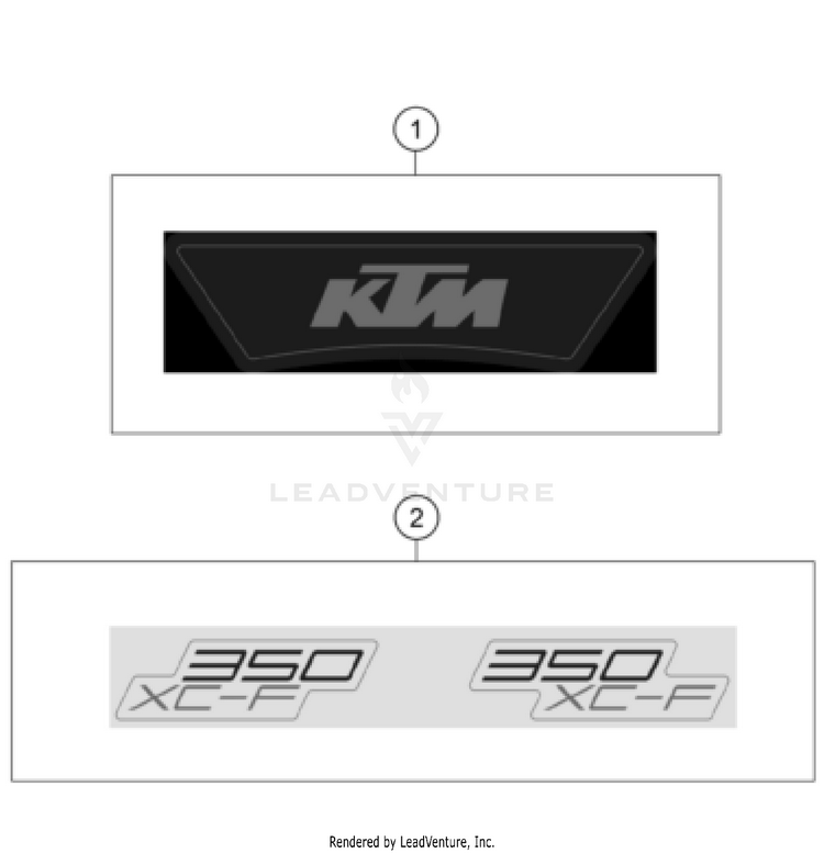 Decal 350 XC-F CHASSIS - 2024 Schematic