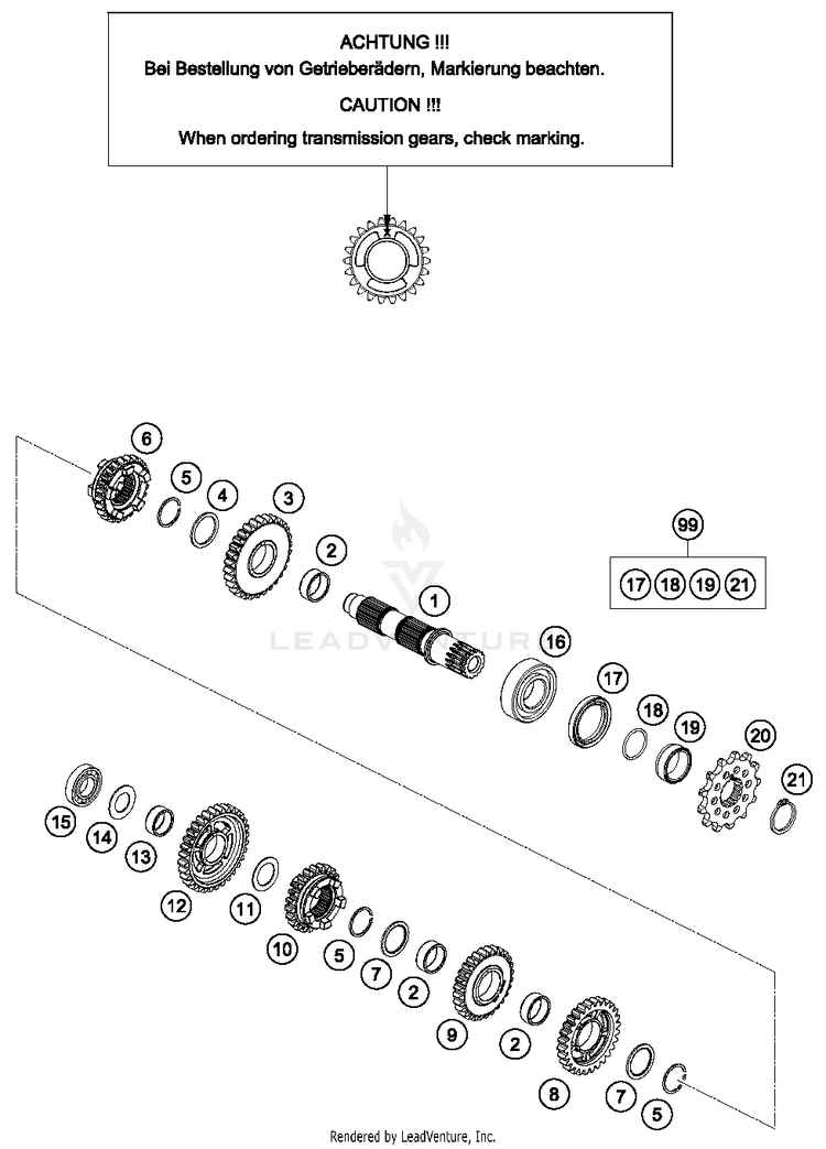 Transmission Ii - Countershaft 150 SX ENGINE - 2017 Schematic