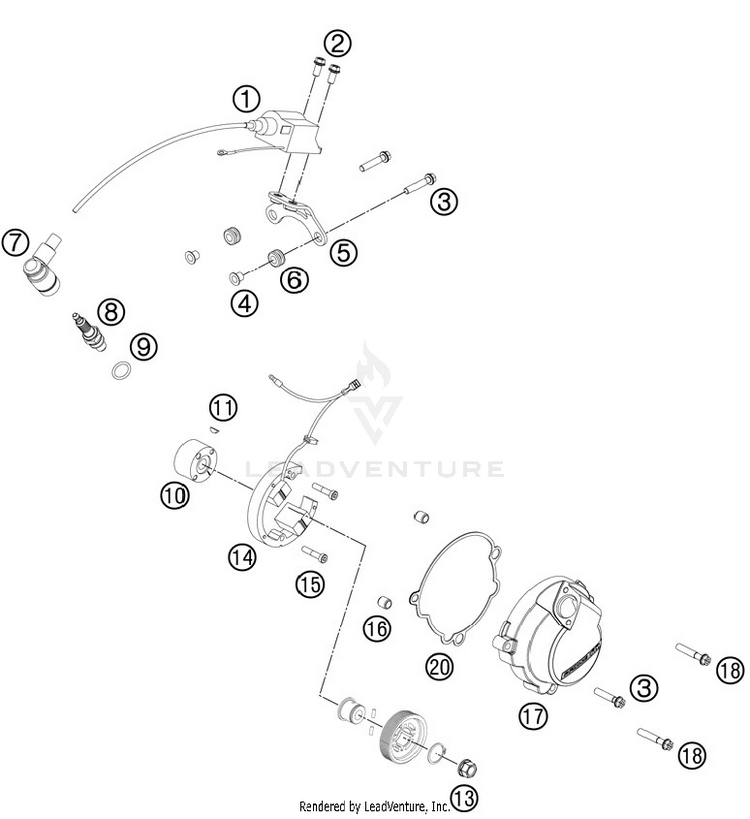 Ignition System 50 SX Mini Engine - 2012 Schematic