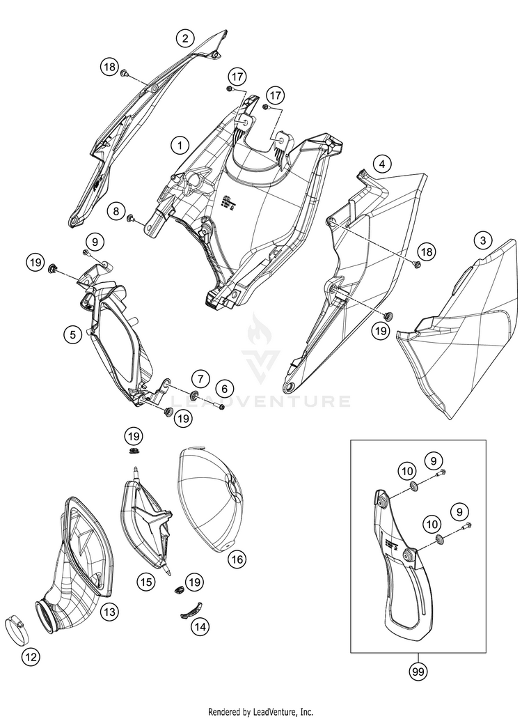 Air Filter 300 XC CHASSIS - 2018 Schematic
