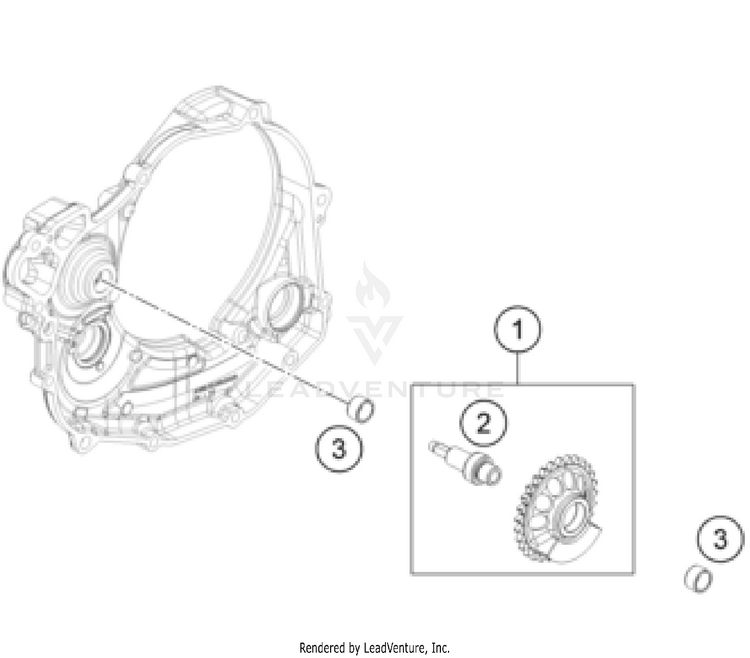 Balancer Shaft 500 EXC US SL ENGINE - 2025 Schematic