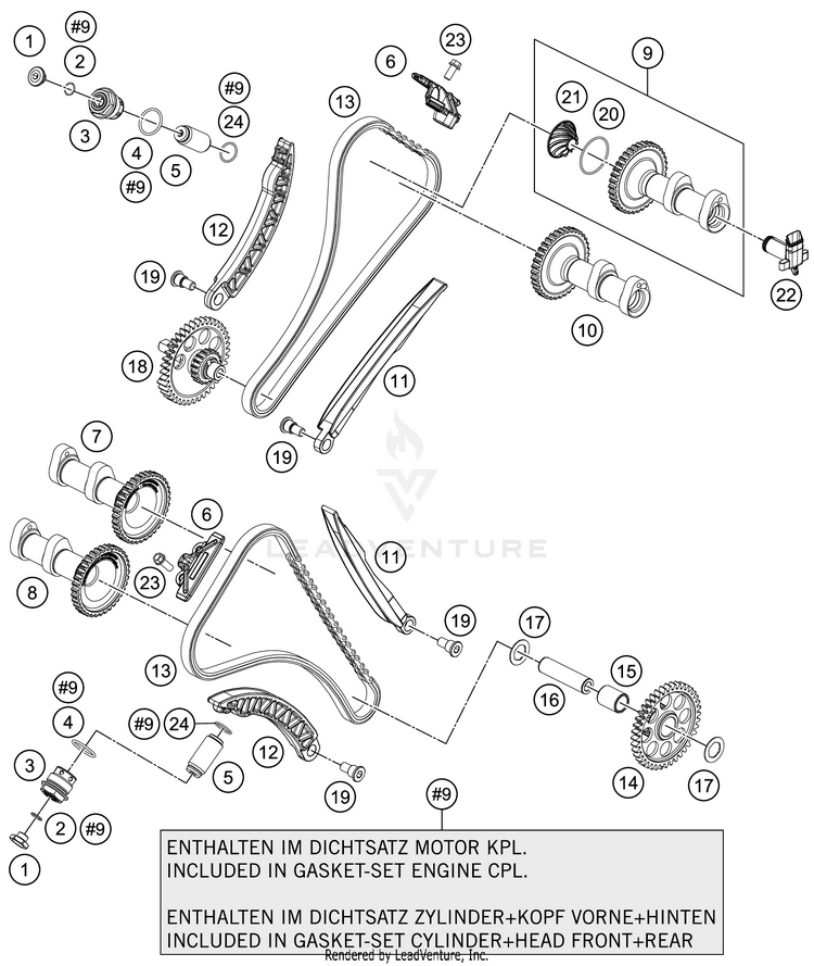 Timing Drive 1290 SUPER ADVENTURE S ENGINE - 2020 Schematic