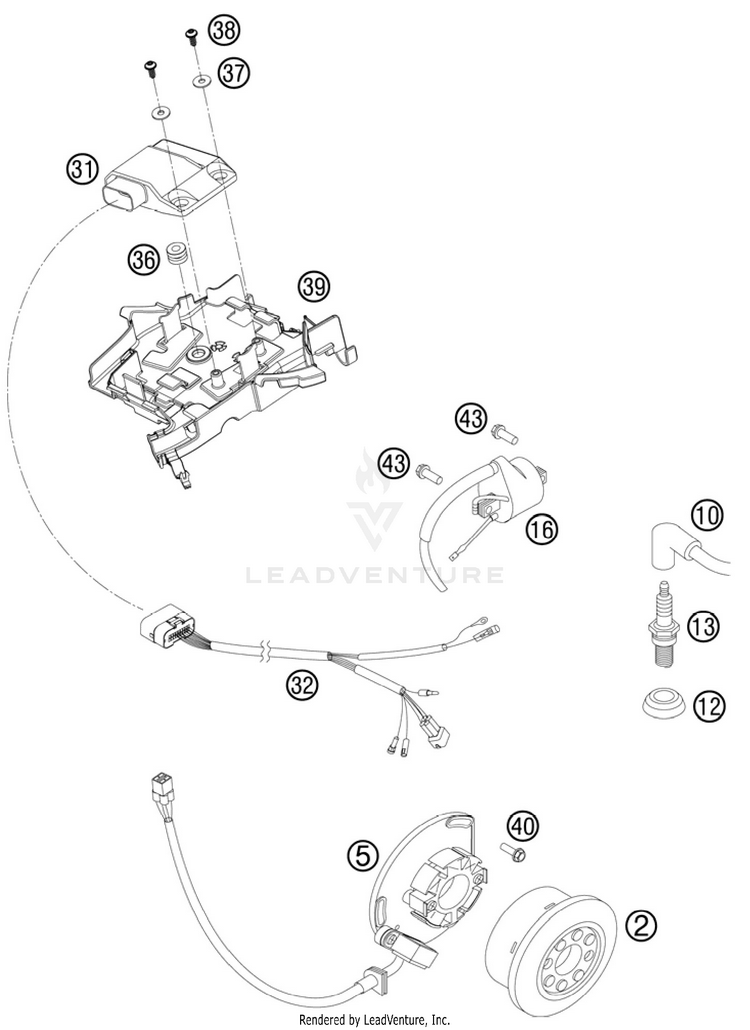 Ignition System 150 XC Engine - 2011 Schematic