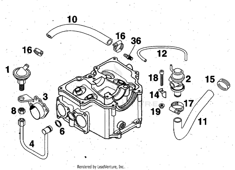 Secondary Air System 620 RXC-E Engine - 1997 Schematic