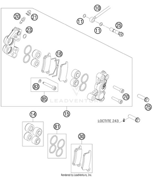 Brake Caliper Front Schematic