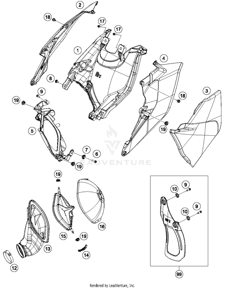Air Filter 150 SX CHASSIS - 2017 Schematic