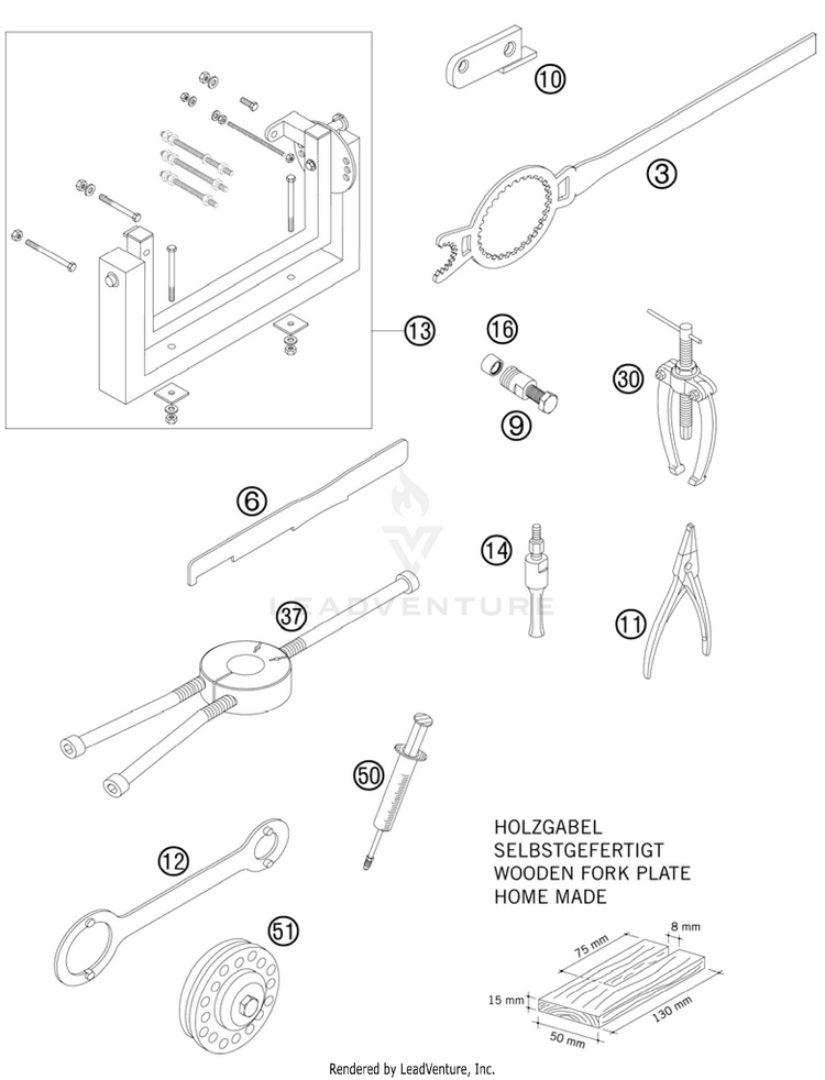 Special Tools 105 SX Engine - 2011 Schematic