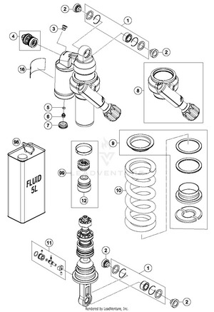 Shock Absorber Disassembled Schematic