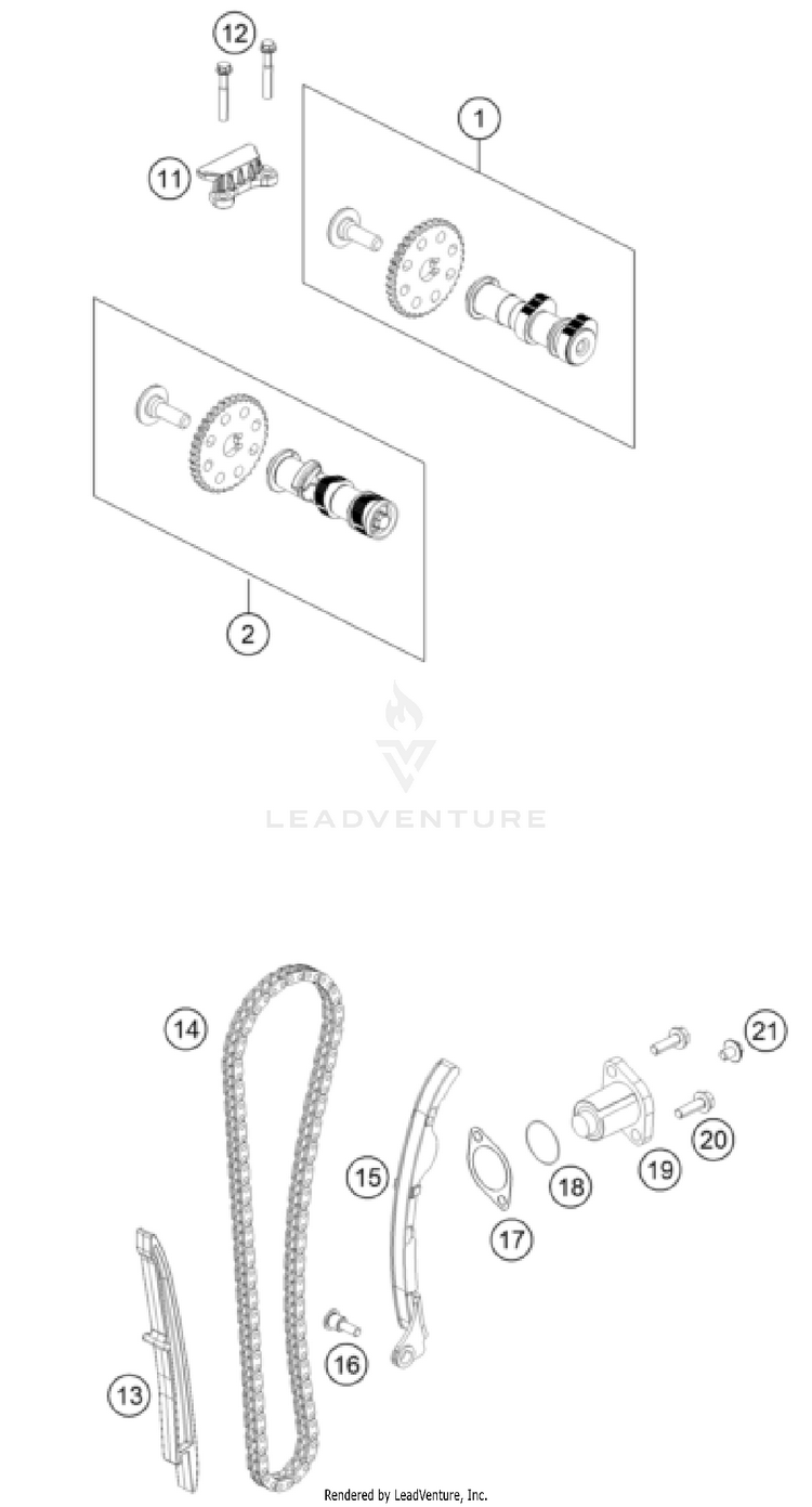 Timing Drive 390 Adventure ENGINE - 2024 Schematic