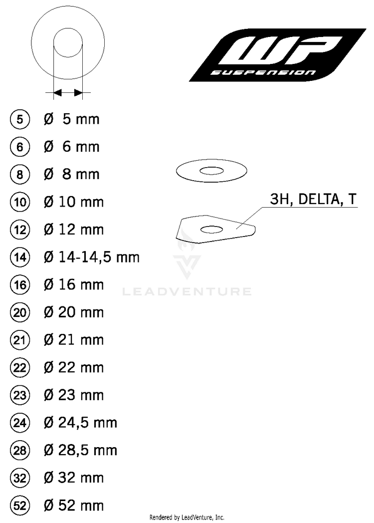 Wp Shims For Setting 250 XC Chassis - 2014 Schematic
