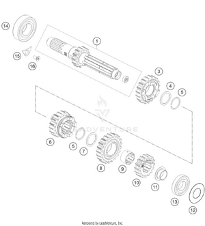 Transmission I - Main Shaft Schematic
