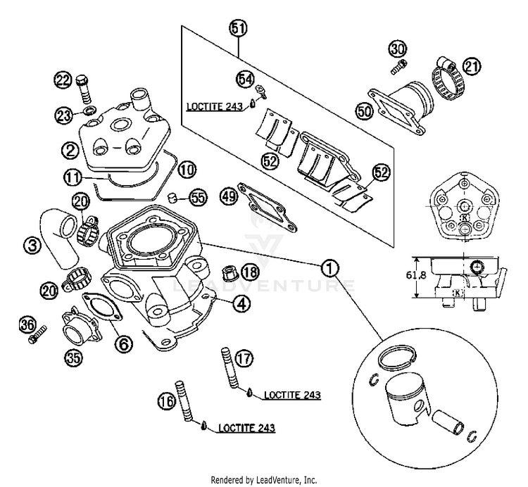Cylinder 65 SX Engine - 2007 Schematic