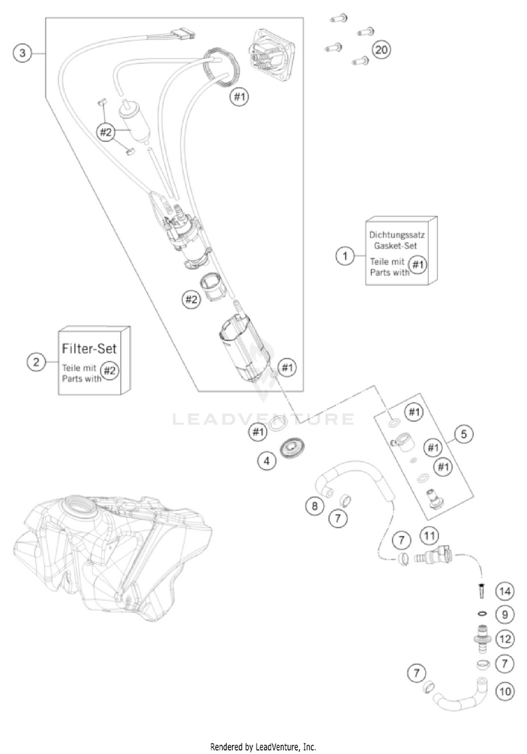 Fuel Pump 350 SX-F CHASSIS - 2022 Schematic