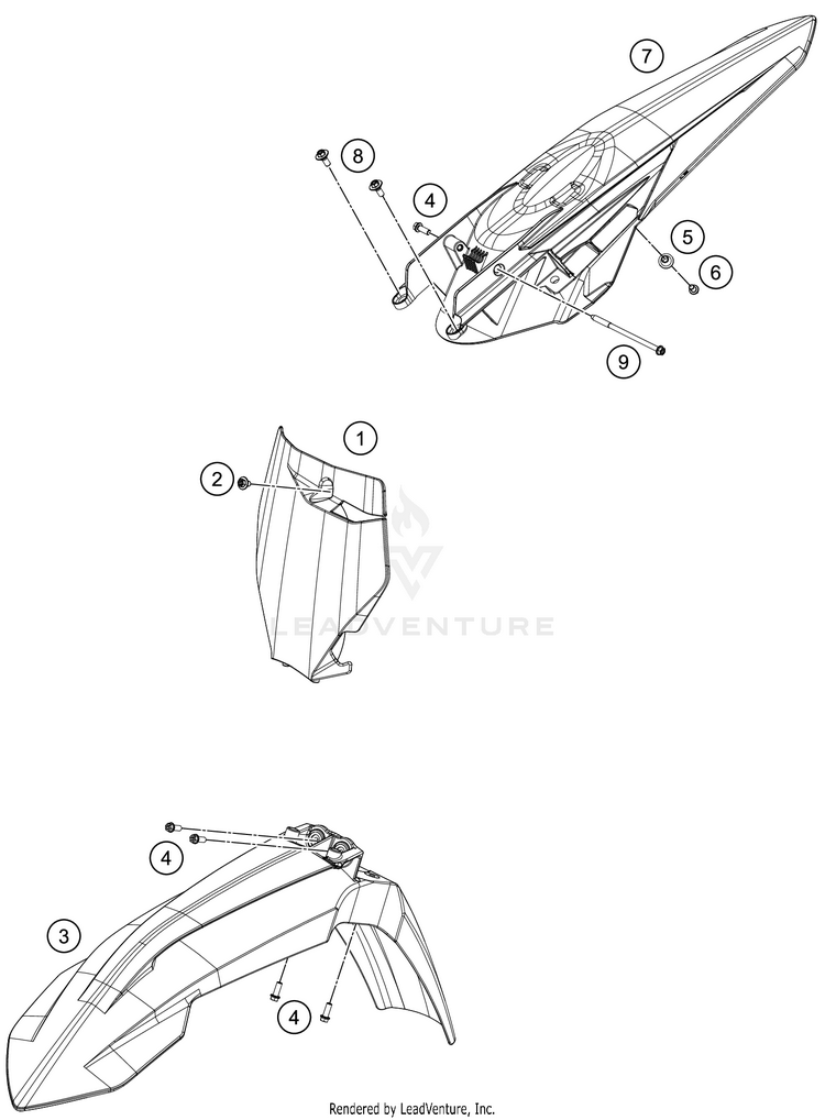 Mask, Fenders 300 XC TPI CHASSIS - 2020 Schematic
