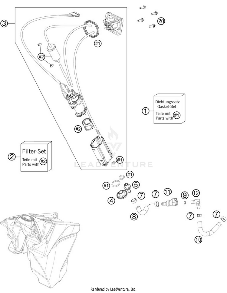 Fuel Pump 250 XCFW Chassis - 2012 Schematic