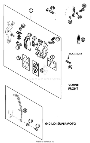Brake Caliper Front Schematic