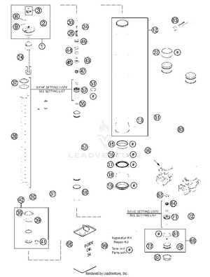 Front Fork Disassembled Schematic